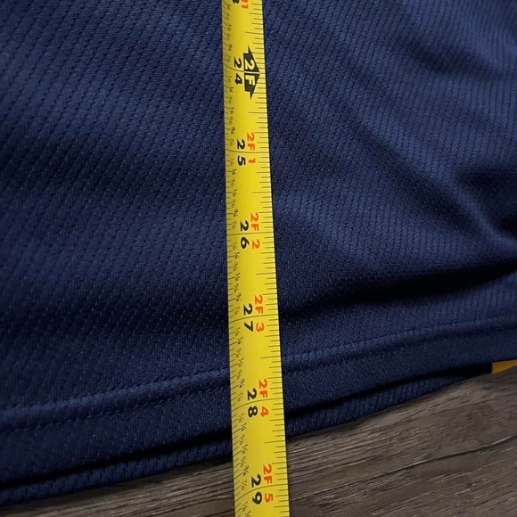 Nike Navy Blue Dri-Fit West Virginia WVU Sportswear Polo Shirt Fits medium - Picture 4 of 5